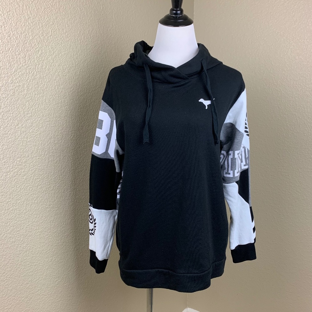 Pink Victoria's Secret Logo Hoodie Sweatshirt